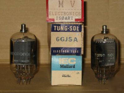2 tubes 6GJ5 intern.+tung-sol - valvole rÃ¶hren 
