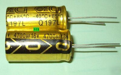  4700UF 16V 4700MFD electrolytic capacitor radial 2 pc