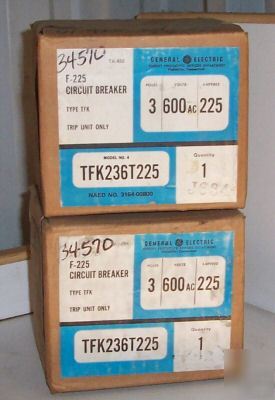 General electric TFK236T225 trip unit lot 