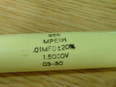 New 10 sec 15000V .01UF hi volt axial mylar capacitors 