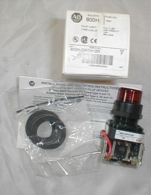 New allen bradley 800H-QRTH10R pushbutton red lens 