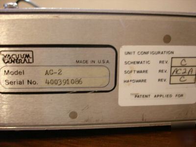 Vacuum general adaptorr model ac-2 pressure controller
