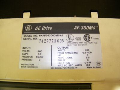 Ge fuji drive 3 hp af-300MS micro-saver