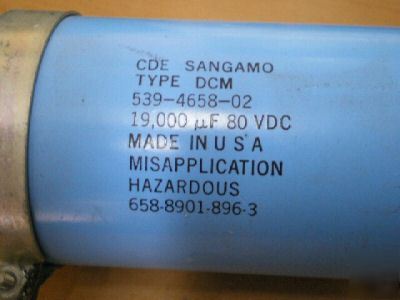 4X sangamo electric (electrolytic) capacitor type dcm 