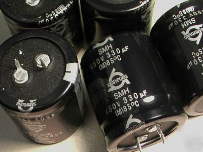 330UF 450V capacitor for tube amp snap in lot of 5