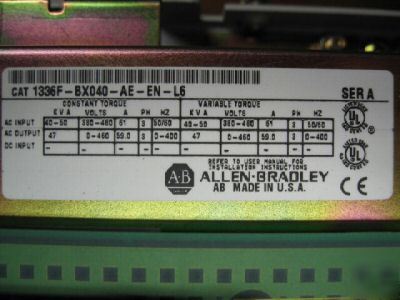 Ab allen bradley 1336F-BX040-ae-en-L6 40 hp 40HP plus 2