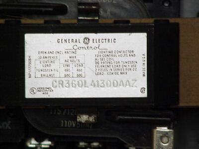 Ge CR360L41302AAAZ 60AMP max 3POLE lighting contactor