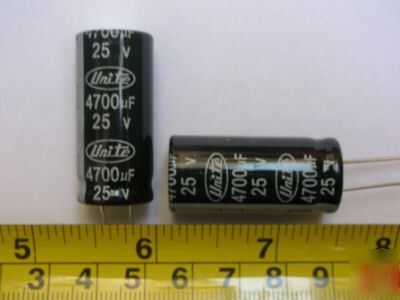 New 50PCS, 25V 4700UF radial electrolytic capacitors 