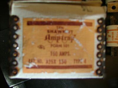 New 6 shawmut amp-trap 150 amps, 250 volt fuse, , in box