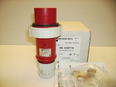Mennekes me 420P7W pin & sleeve plug HBL420P7W 480V 