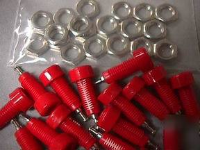 25 insulated red tip jacks