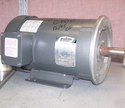 Baldor 3 hp te ac inverter drive motor frame 182TC 