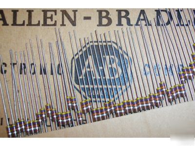 4 allen bradley carbon comp resistors 5% 11 ohm * 1/2W