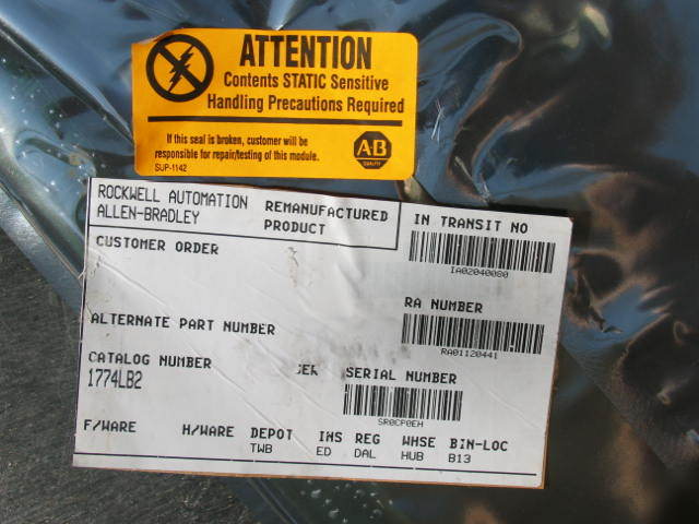 1774-LB2 allen bradley plc #1 processor module sealed