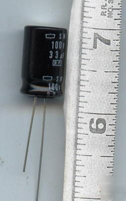 33UF /100V electrolytic capacitor radial 50 lot bipolar