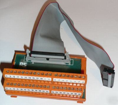 40 way din rail mounted idc header to terminal block 