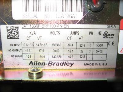 Ab allen bradley 1336F-BRF100-an-en 10 hp 10HP vs drive
