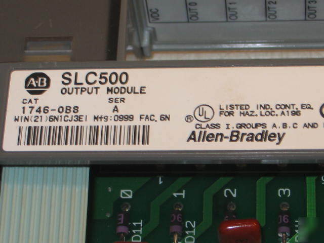 Allen bradley SLC500 1746-OB8 output module series a