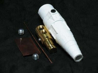 Camlok white male in-line connector 2/0-4/0