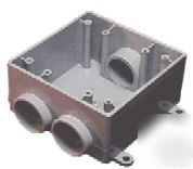 Fscc type pvc double 2 two gang box