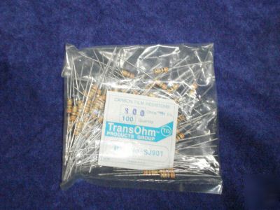 New 100 trans ohm 1W 5% 300 ohm carbon film resistors