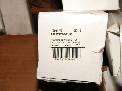 New fusetron frs-r-400 fuse in factory sealed box*