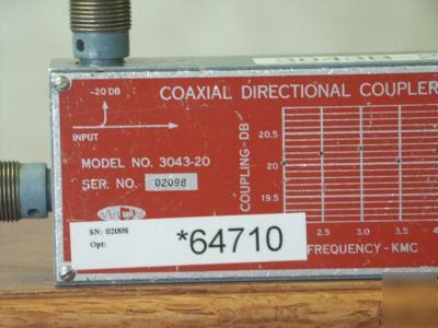 Narda 3043-20 coaxial directional coupler