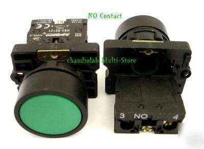 New 2 pcs hq momentary pushbutton switch no green #0910