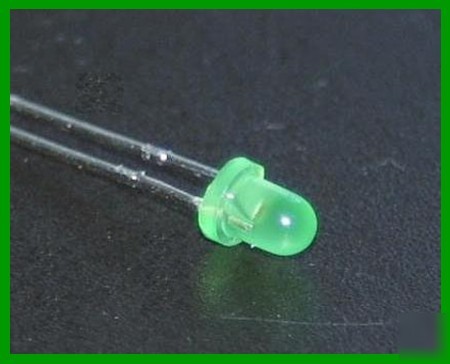 New ten standard 3MM green leds with resistors - brand 