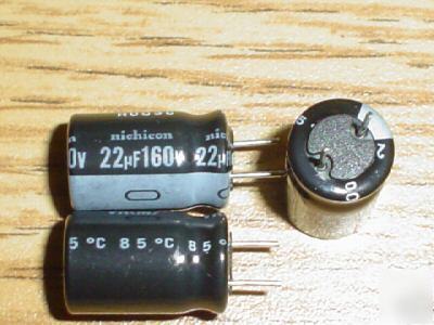 100 nichicon 160V 22UF mini radial capacitors