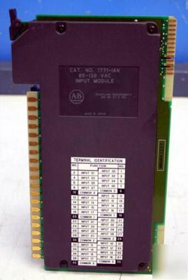Allen bradley 1771-ian 85-138 volt ac input module