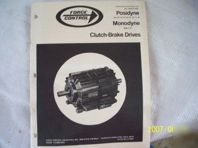 Electric motor clutch-brake drives posidyne monodyne