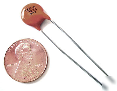 High voltage ceramic disc capacitor ~ .0022UF 3000V 20