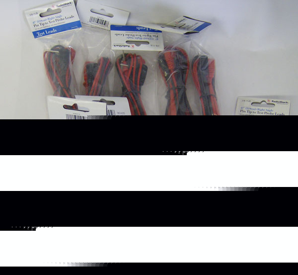 New 10 radioshack pin tip to test probe leads 47