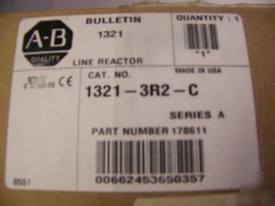 New allen bradley line reactor 1321-3R2-c 3PH 600 v