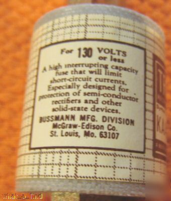 New buss rectifier kaa-150 fuse KAA60 150 amp 130 volt