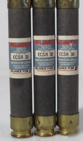 Reliance ecsr 30 amp fuse lot of 3