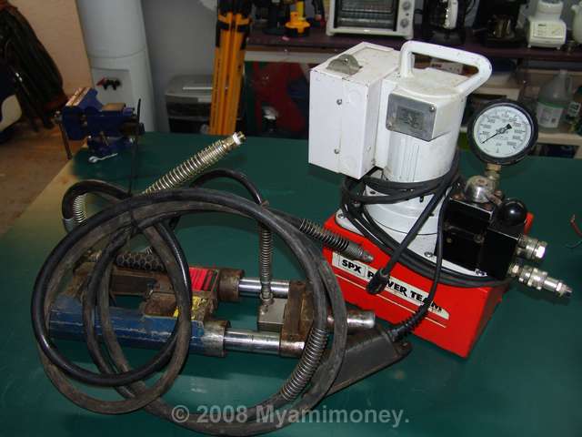 Spx power team PE550 hydraulic pneumatic pump w/ extras