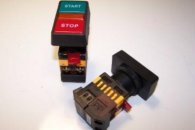 Start-stop pushbutton 30MM with yellow led pilot light