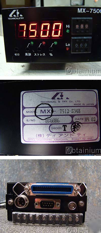 Technical & try mx-7500 weight/pressure amp & indicator