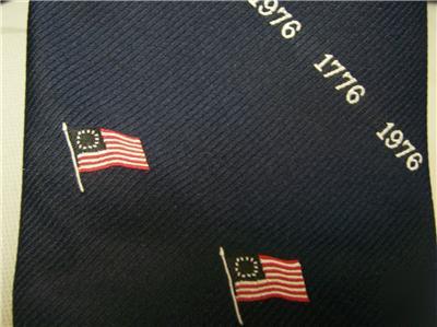 Vintage mens salem town flag 1976 bicentennial tie
