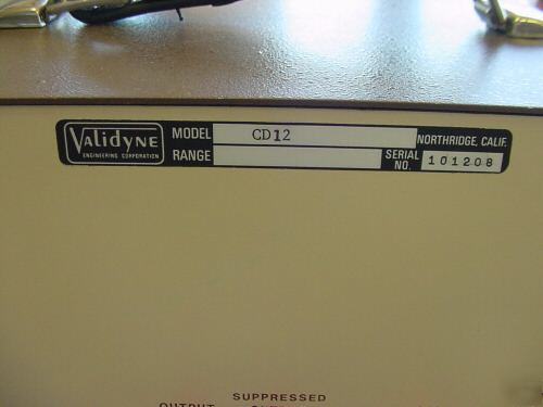 Validyne carrier demodulator cd 12