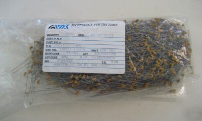 Vx SR211C103KAA ceramic capacitor 10000PF qty:1000