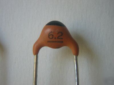 6.2PF +/.25PF 50V C0H radial ceramic disc caps - 25 pcs