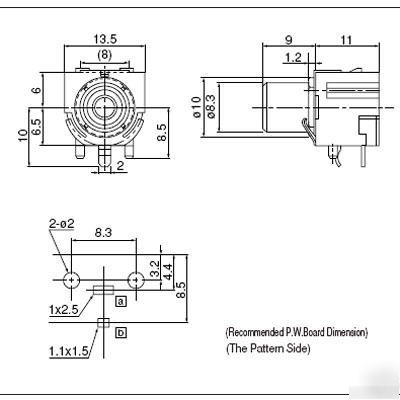 Smk rca jack pin jack red r/a shielded pcb mount 200PCS