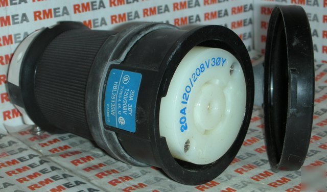 Hubbell snap top cover receptacle HBL2513SW 20A 120/208