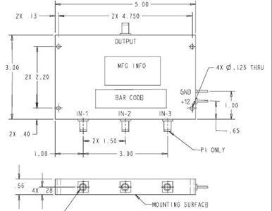Kdi amplifier ay-G14S 1.85-1.91 ghz 2 input 1 output