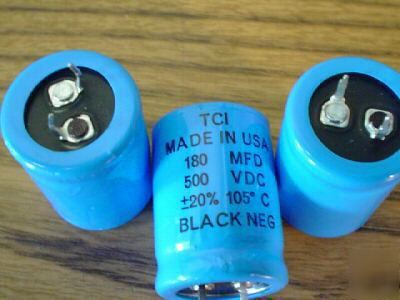 New 2PCS 500V 180UF high temp snap in 105C capacitors 