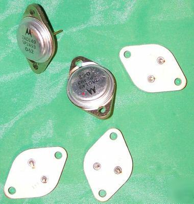 5 rare vintage 2AD149 germanium transistors,pnp,TO3,nos