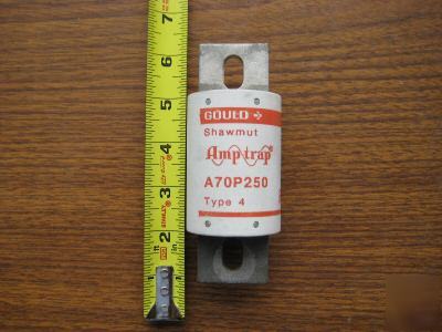Gould shawmut A70P250 amptrap fuse 250A 700VAC form 101